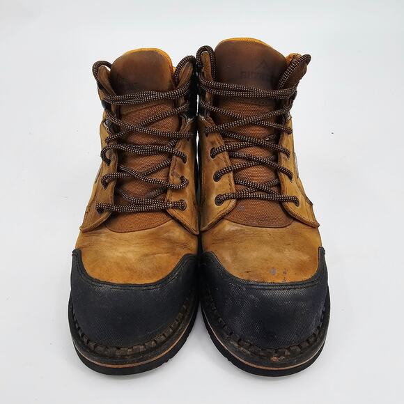 Ridgecut Toughwear Mens Brown Leather 6” Steel Toe Work Boots Size 9.5 M - Picture 2 of 12